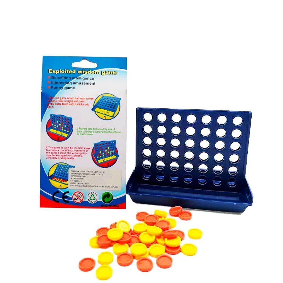 DAYOSHOP - Juego De Mesa Triqui 4 En Linea Didactico Connect 4