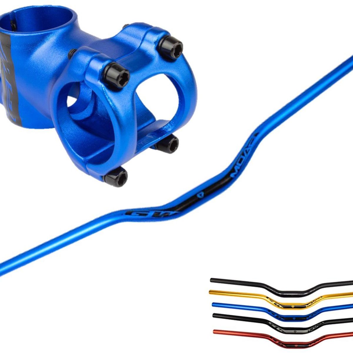 GW - Manubrio Espiga Gw Bicicleta Mtb Aluminio Manillar Combo