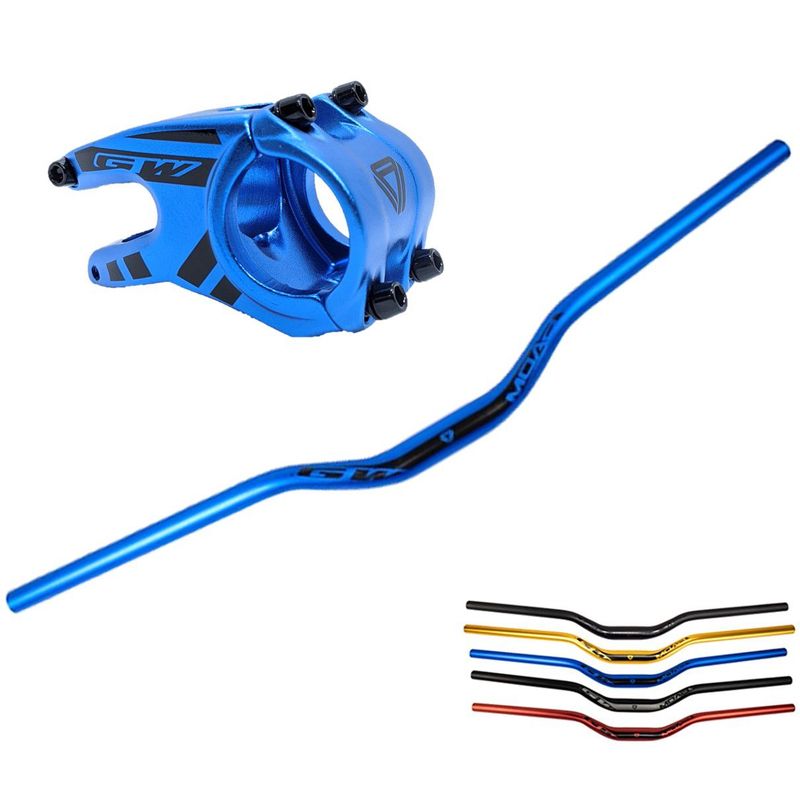 GW - Manubrio Espiga Gw Bicicleta Mtb Aluminio Manillar Combo