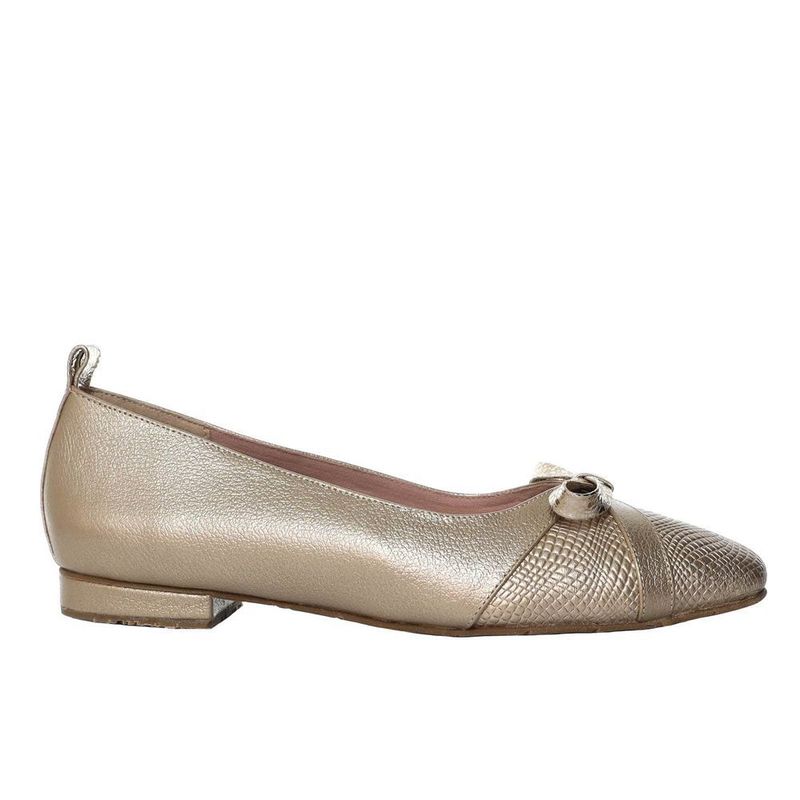 ZAVATTY - Baleta para mujer H-KEIRA ORO CUERO ZAVATTY