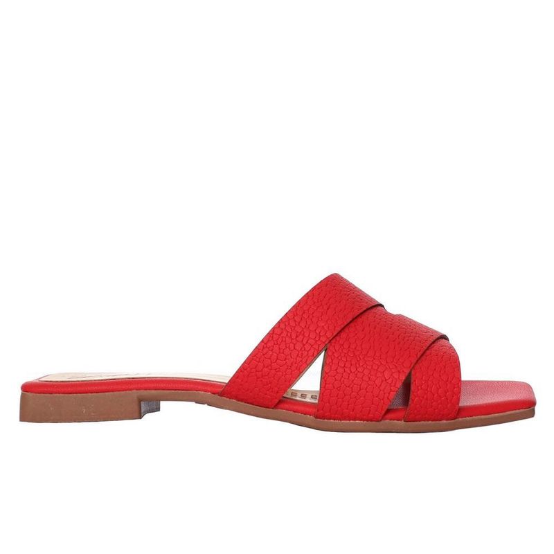 ZAVATTY - Sandalia plana para mujer P398-Z84 ROJO ZAVATTY