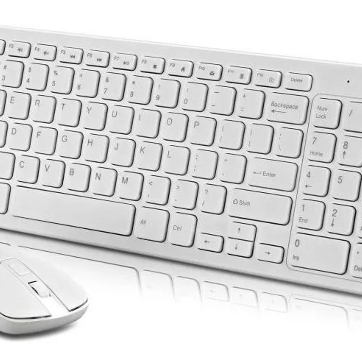 DIANSHENG - Teclado Con Mouse Optico Inalambrico Slim Gkm520
