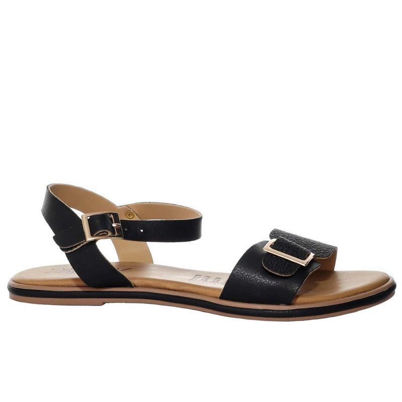 ZAVATTY - Sandalia plana para mujer V1030-Z84 NEGRO GRAVADO ZAVATTY