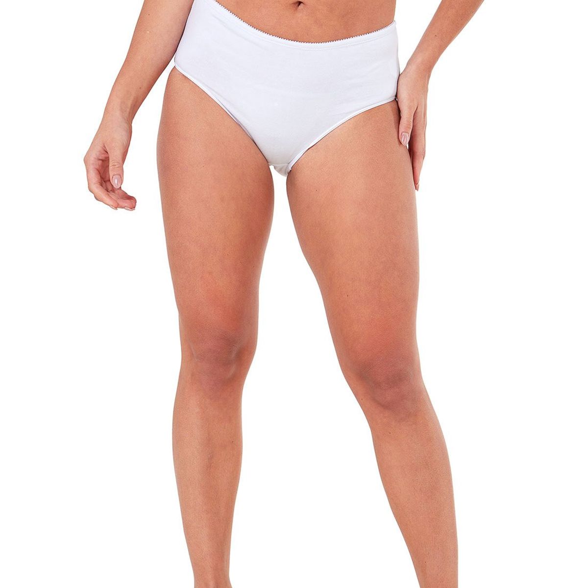 SANTANA - Panty Semi Clásico Mujer Santana Blanco