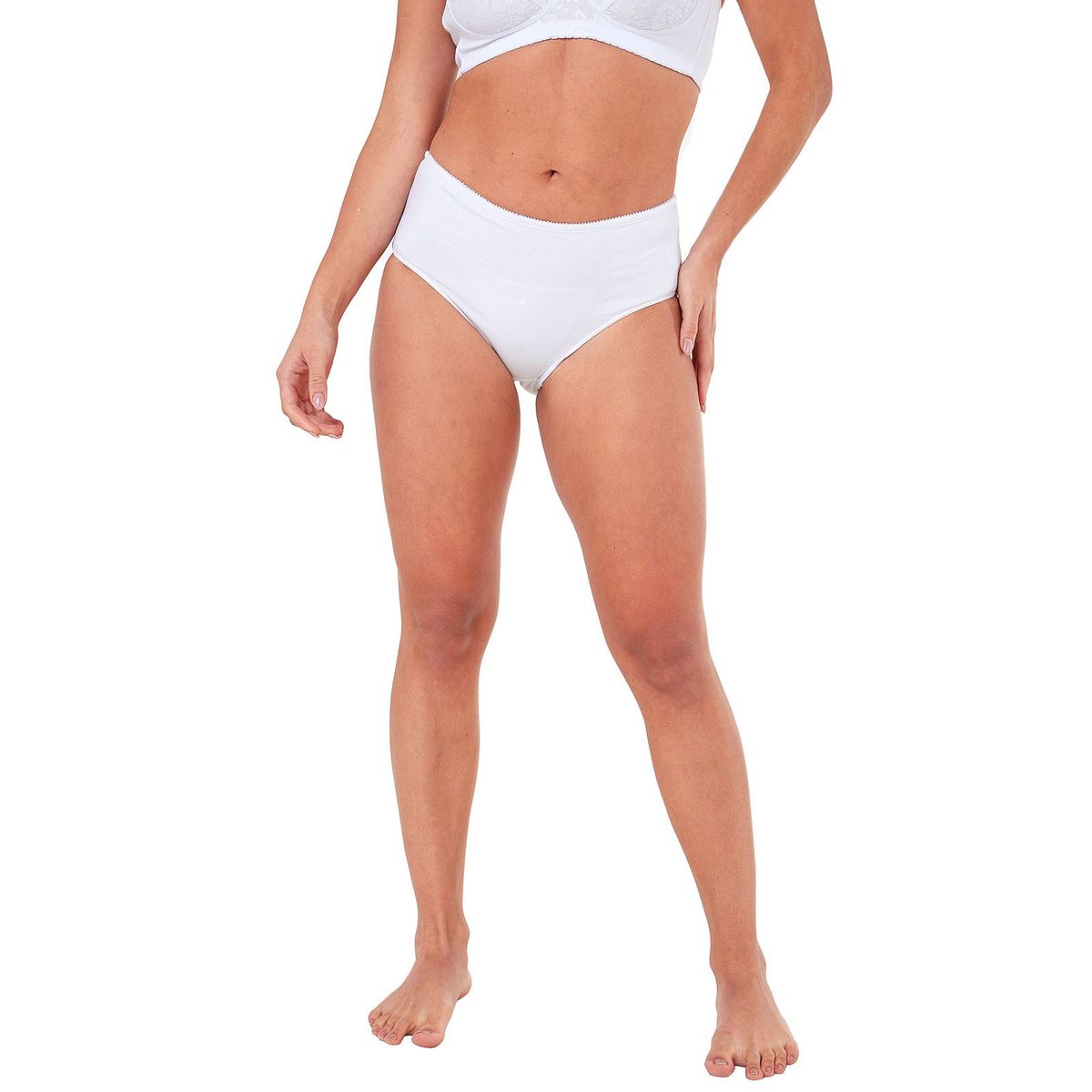 SANTANA - Panty Semi Clásico Mujer Santana Blanco