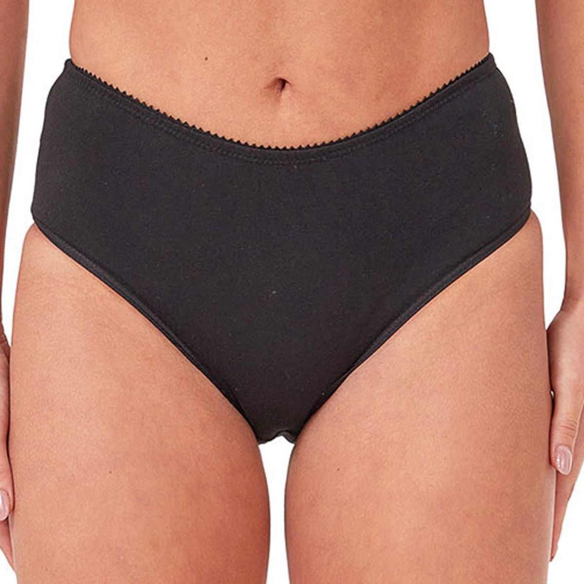 SANTANA - Panty Semi Clásico Mujer Santana Negro