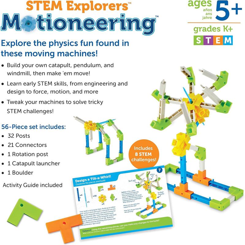 LEARNING RESOURCES - Juego Didáctico Bloques De Construcción Stem 56 Piezas Niños