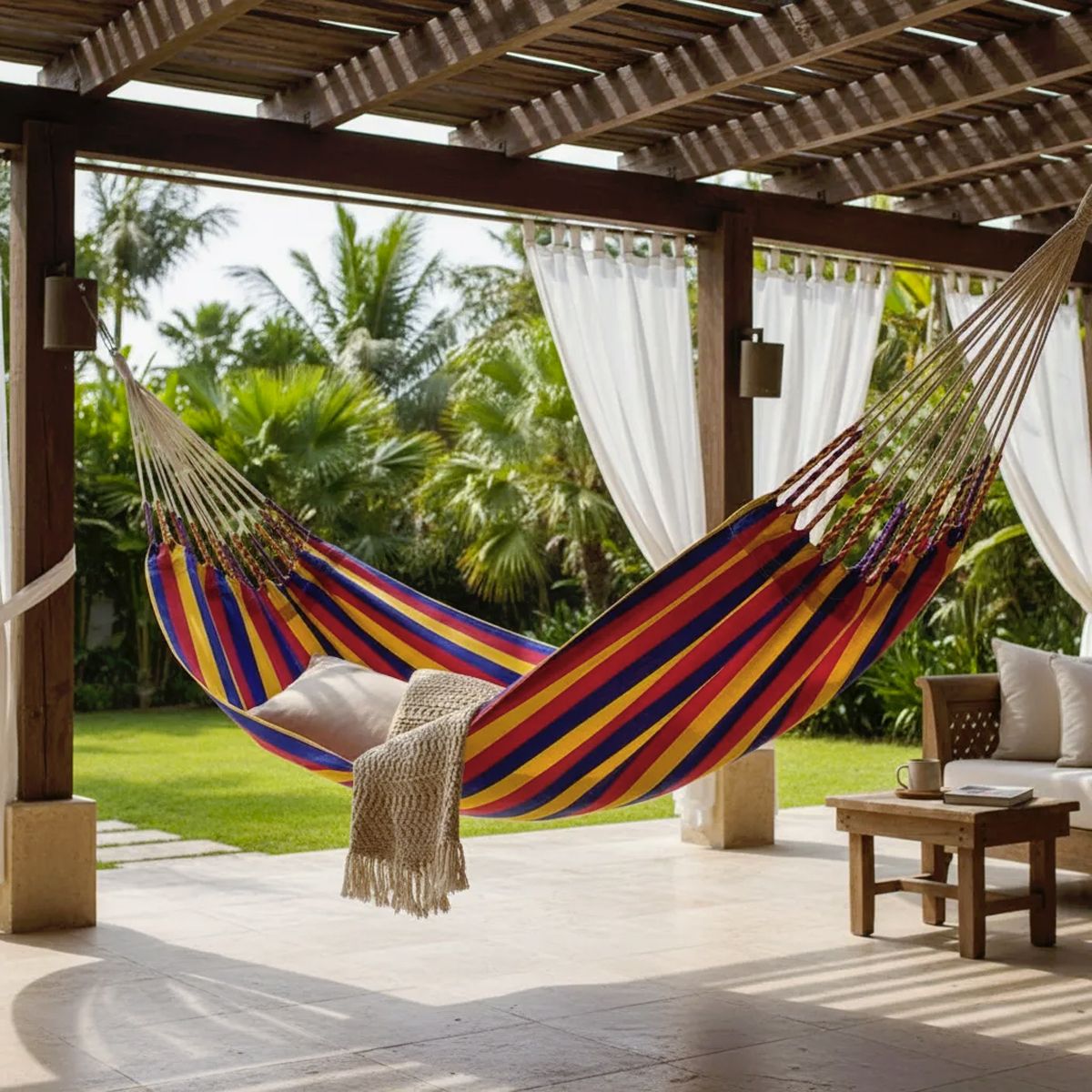 GENERICO - Hamacas Colombianas Hogar Casa Oficina Elaboradas En Algodón COLOMBIA