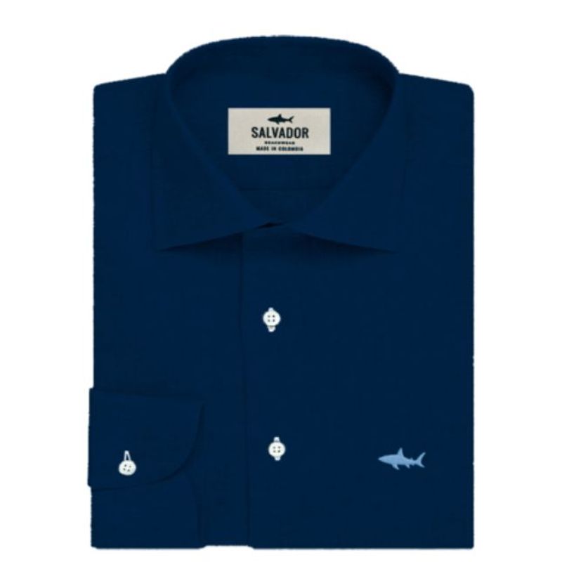 SALVADOR BEACHWEAR - Camisa  Salvador Azul Oscura