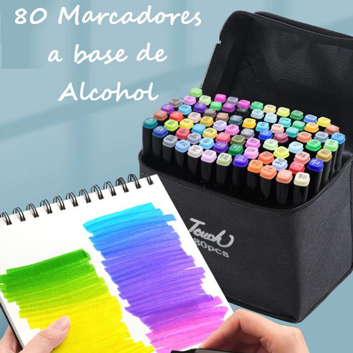 TOUCH - Marcadores Dobles Touchcool X 80 Base Alcohol Rotuladores