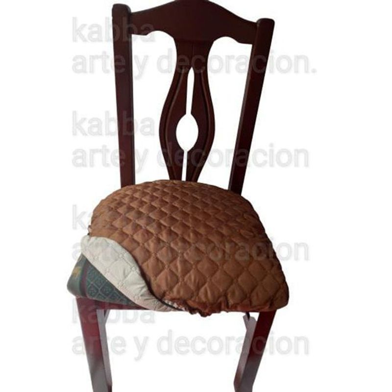 GENERICO - Set x 6 Protectores Para Sillas de Comedor Doble Faz Café Beige