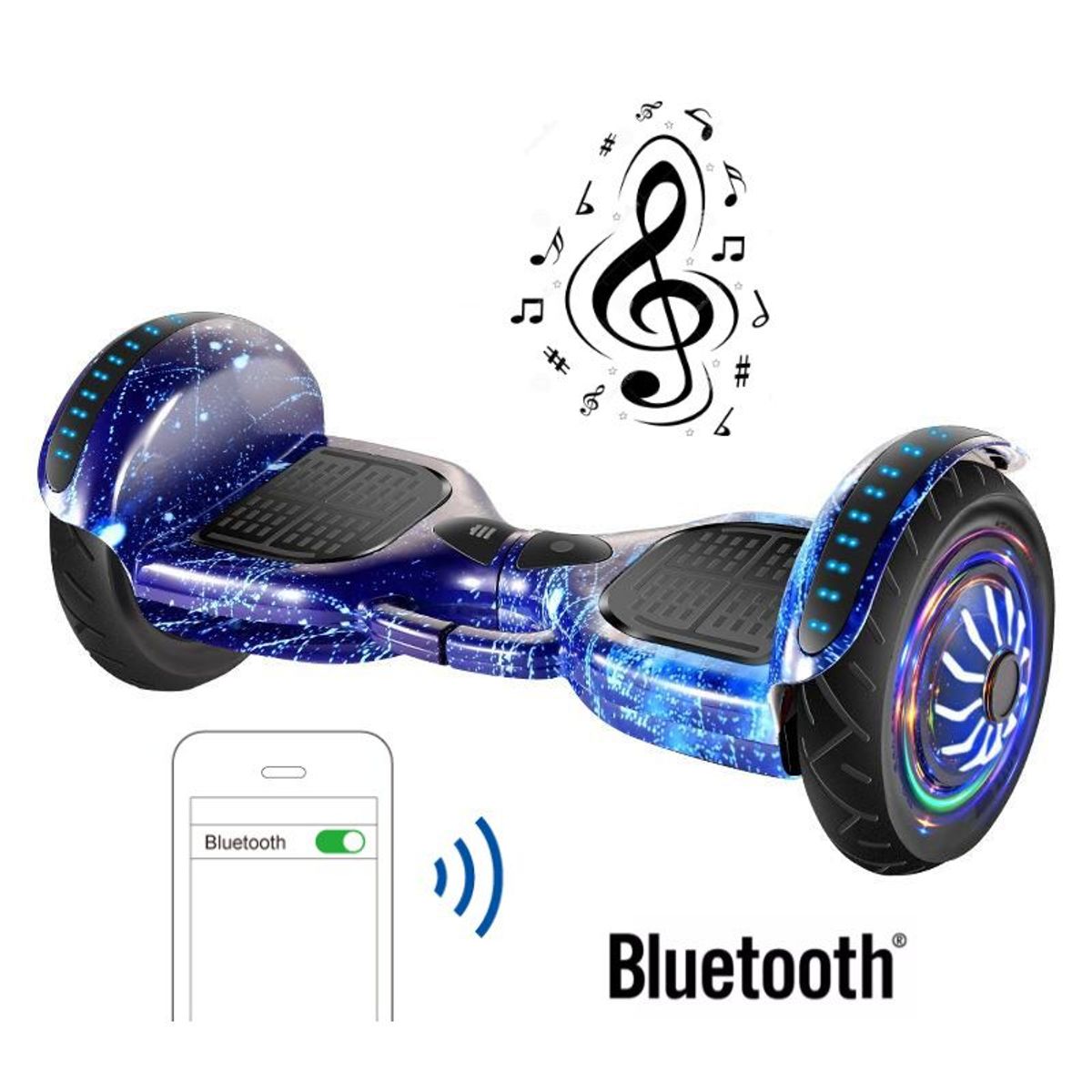 GENERICO - Malumeta Scooter Eléctrica Bluetooth 6.5 Pulgadas