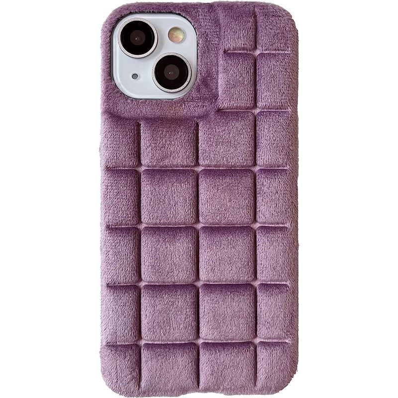 GENERICO - Forro Funda Peluche Morado Para ¡Phone 13
