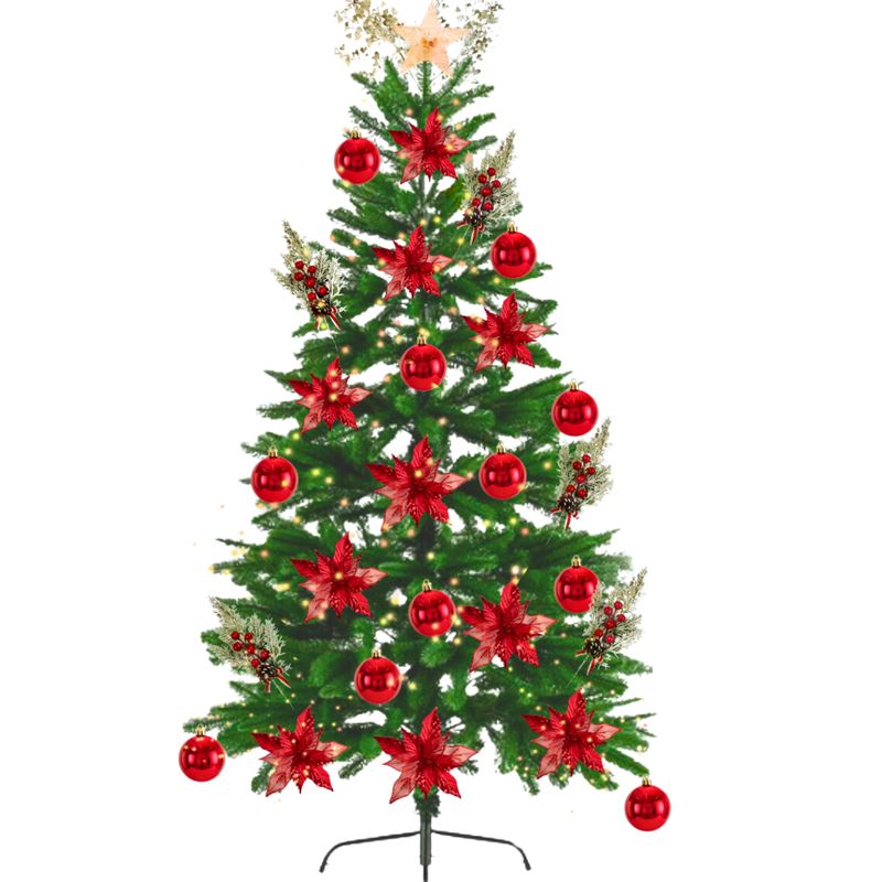 IKSA - Arbol de Navidad 150cm de 400 Ramas con  Hermosa Decoración Incluida