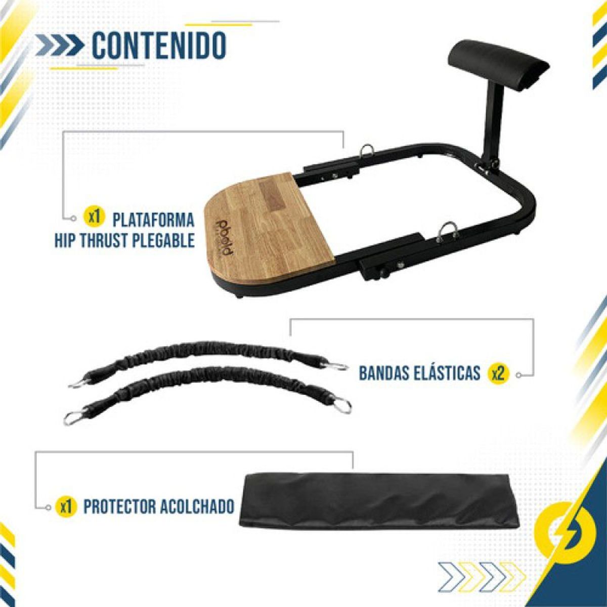 PBOLD - Plataforma Hip Thrust Entrenamineto Gluteo Gimnasio Gym