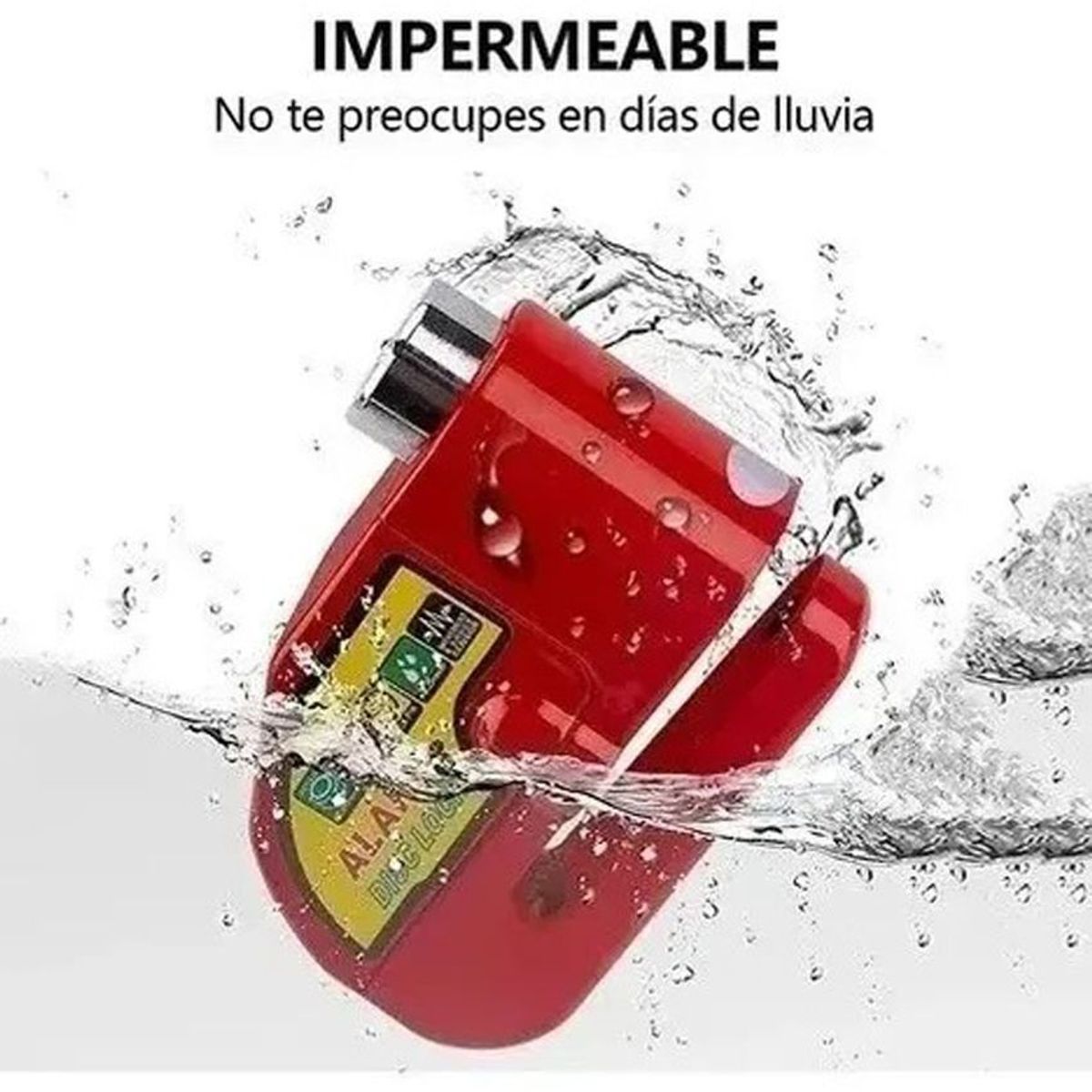 GENERICO - Candado para moto freno de disco + alarma bloqueo antirrobo