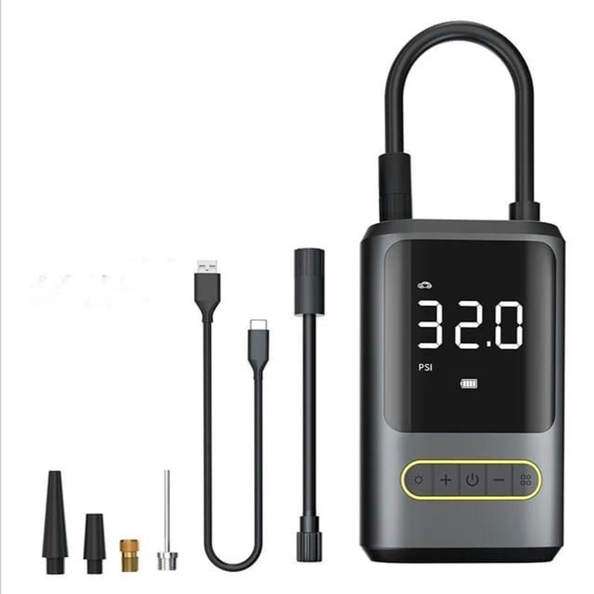 GENERICO - Compresor Portable Luces Led Powerbank Carro Moto Balon