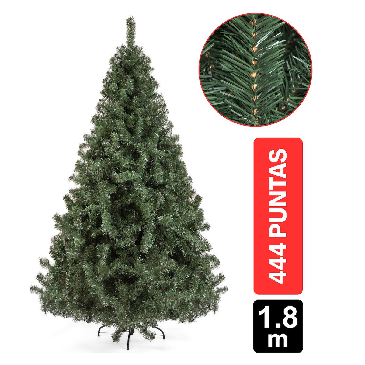 GIO HOME - Arbol De Navidad Pino London 1.80M Verde 444 Ramas Gio Home