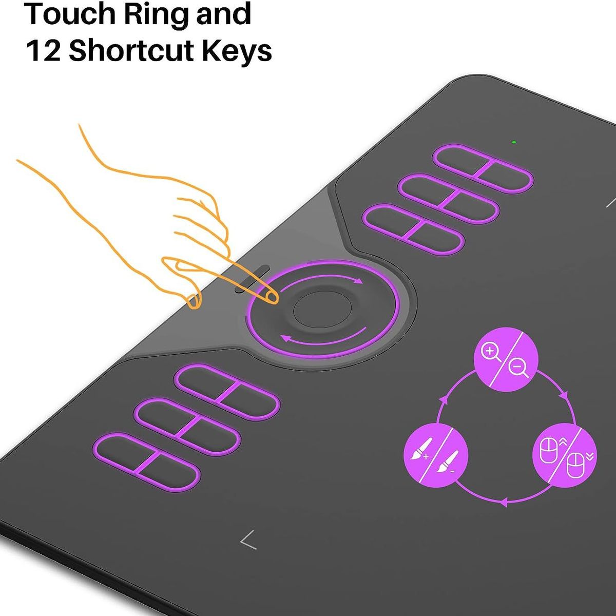 HUION - Tableta Gráfica Digitalizadora de Dibujo Huion Inspiroy HS610