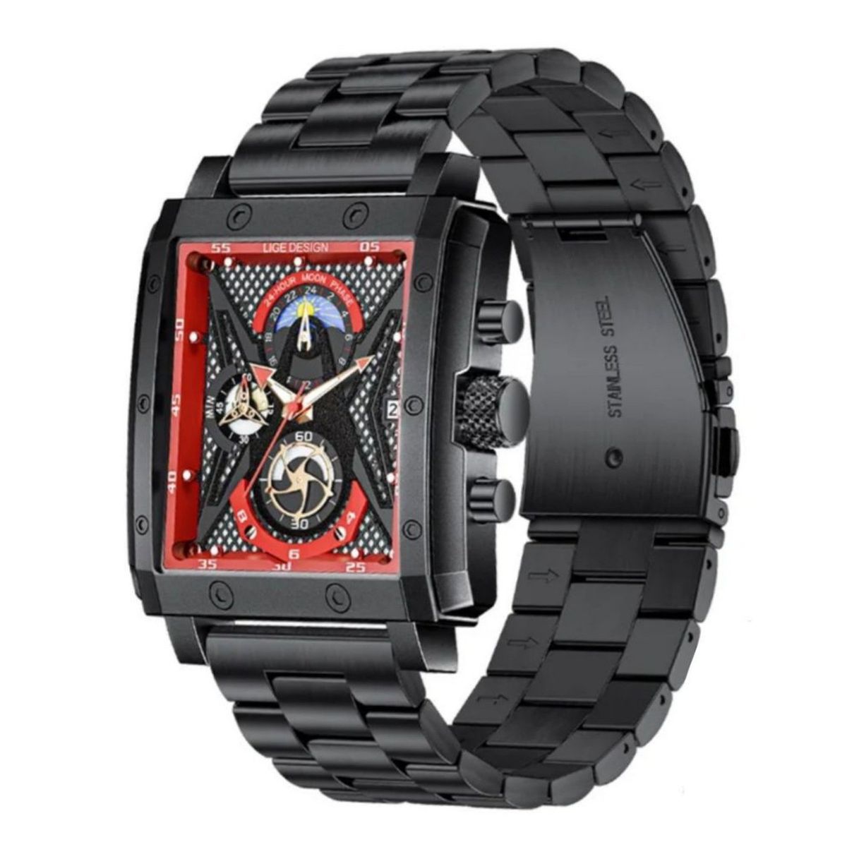 LIGE - Reloj Lige de Caballero Análogo Original  Resistente agua