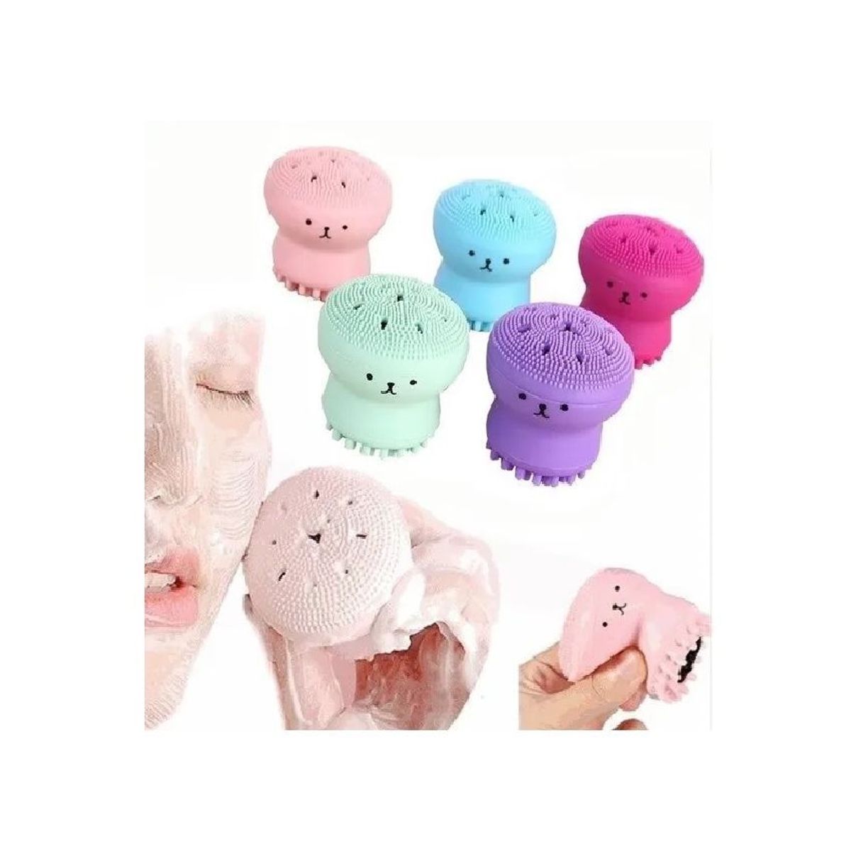 SKY - Cepillo masajeador limpieza facial corporal pulpo exfoliant