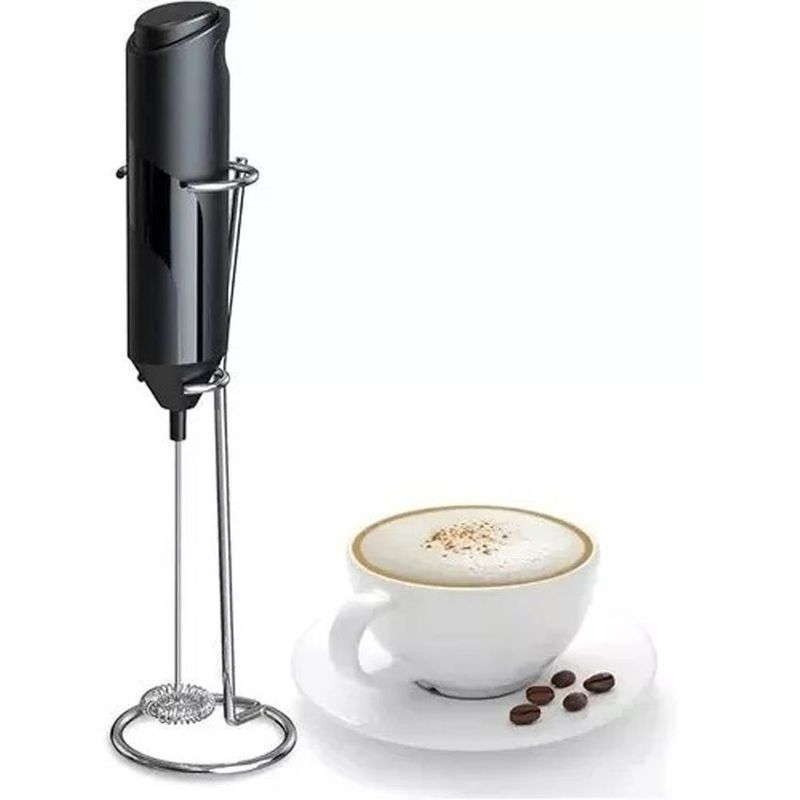 GENERICO - Batidor electrico portatil mezclador leche espuma + soporte