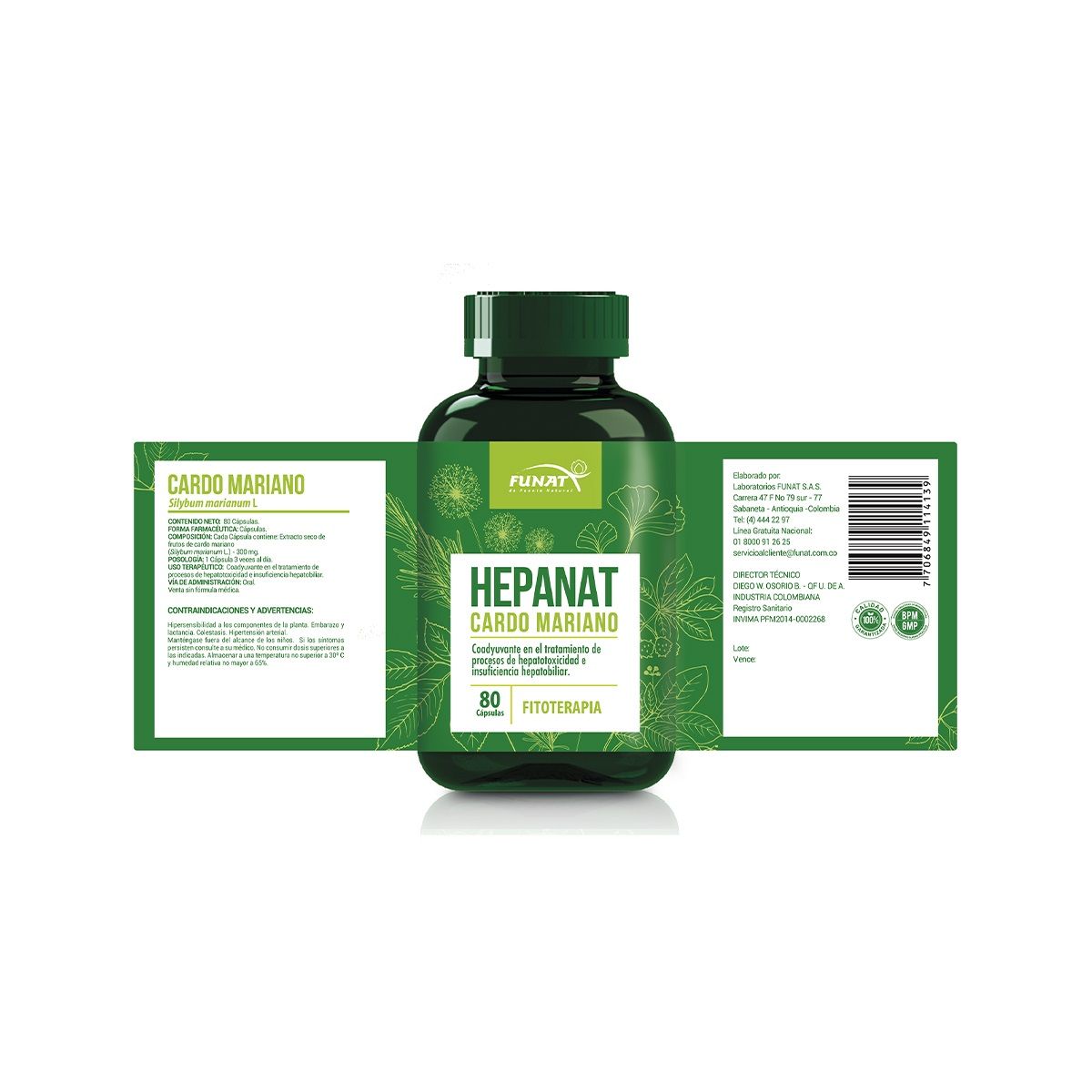 FUNAT - Hepanat Funat Cardo Mariano X 80 Capsulas