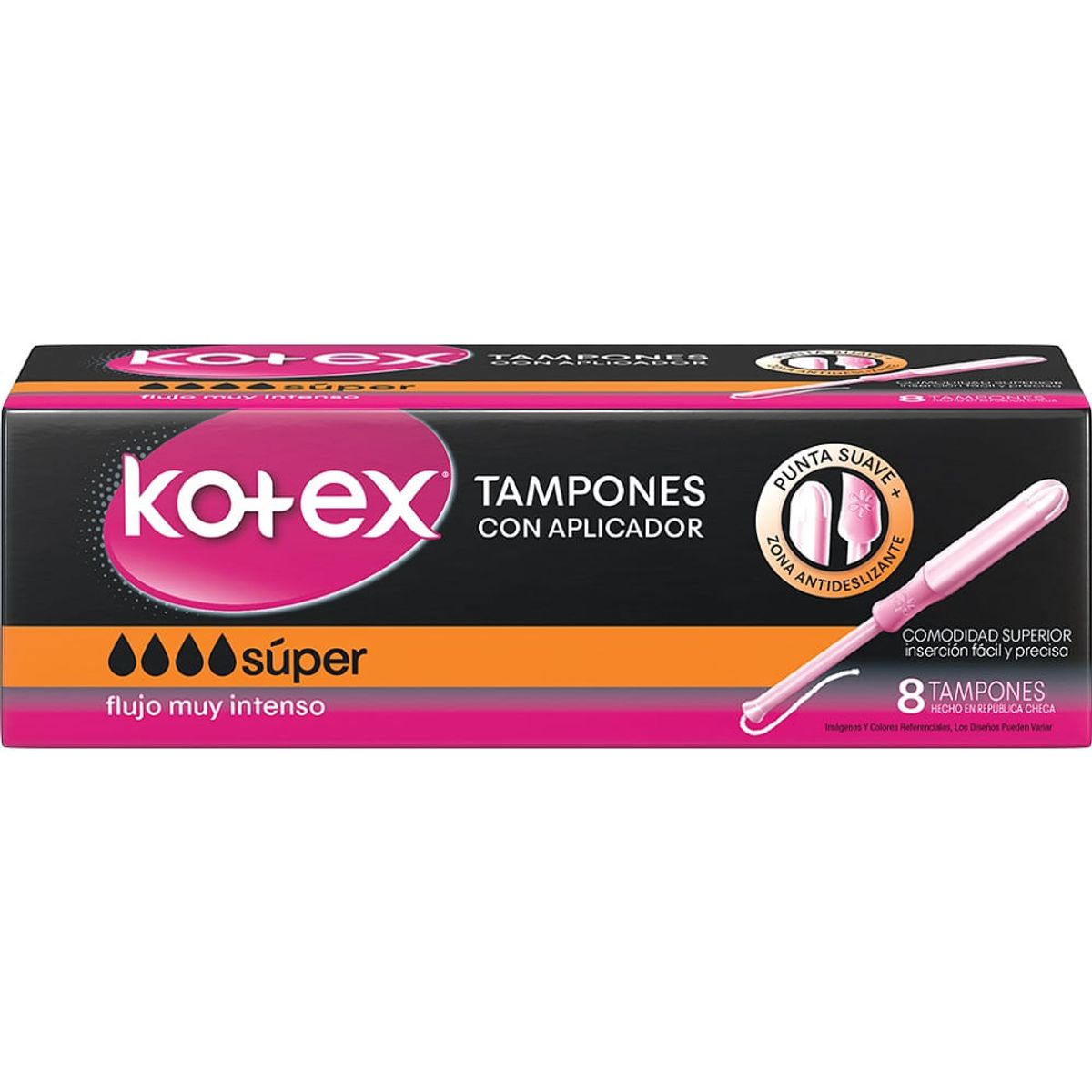 KOTEX - Tampones Kotex Con Aplicador Super X 8und