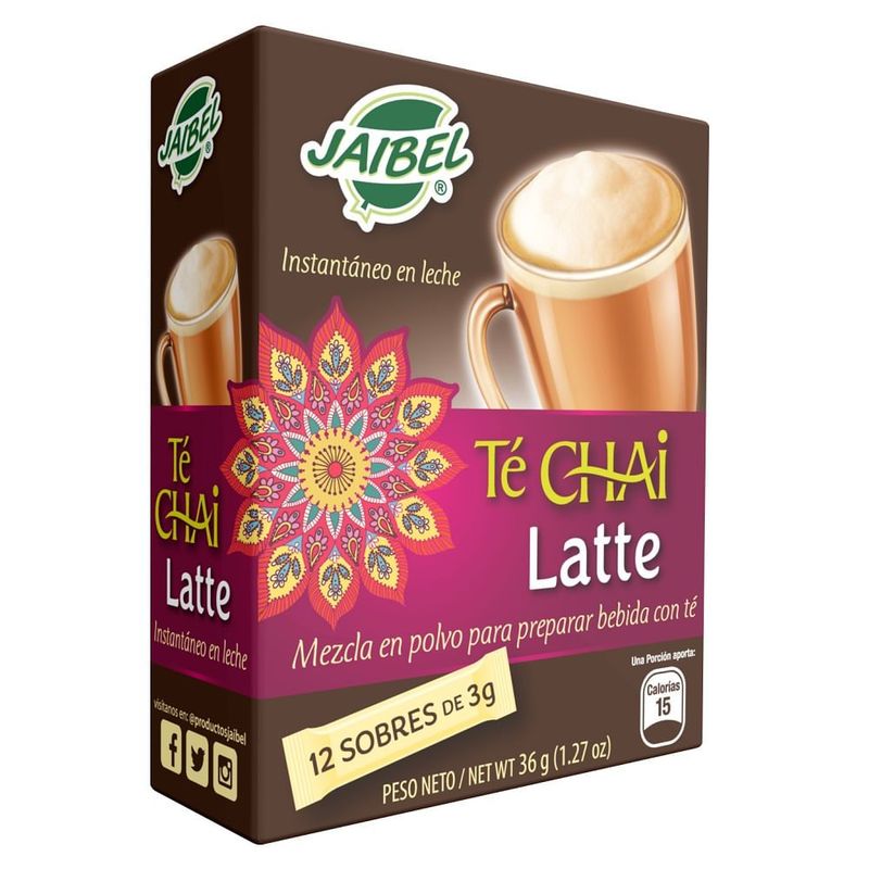 JAIBEL - Te Soluble Jaibel Chai Latte X 12 Sobres