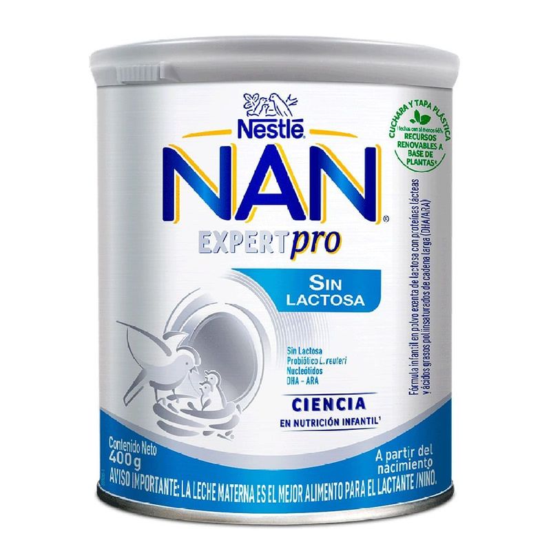 NAN - Formula Infantil Nestle Nan Sin Lactosa X 400g