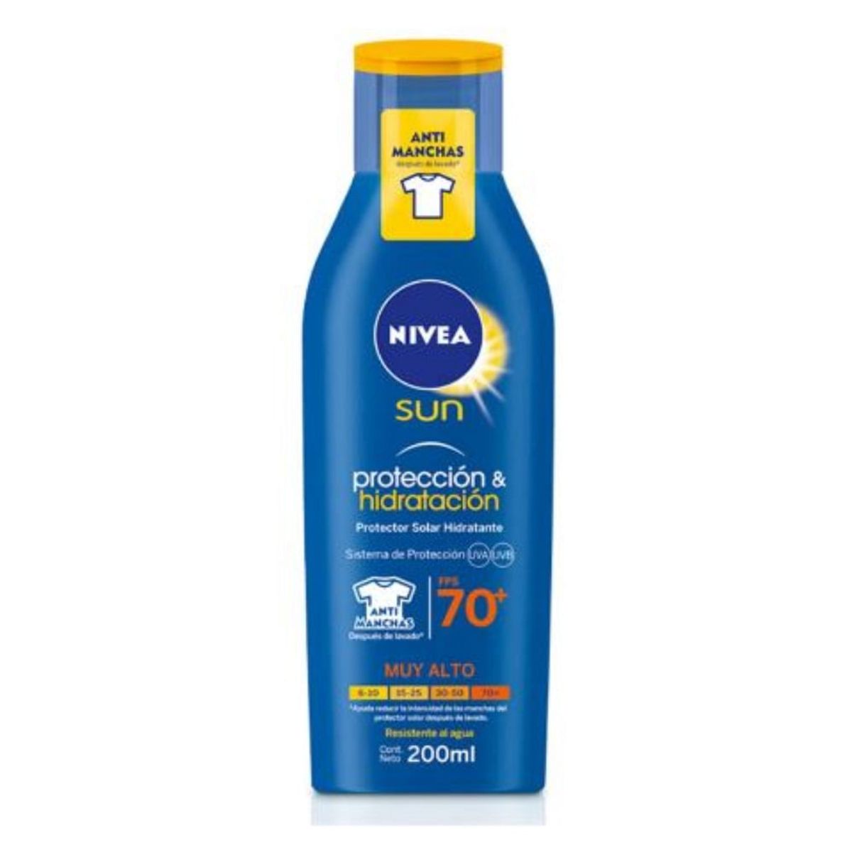 NIVEA - Protector Solar Corporal Nivea Sun Spf70 X 200ml