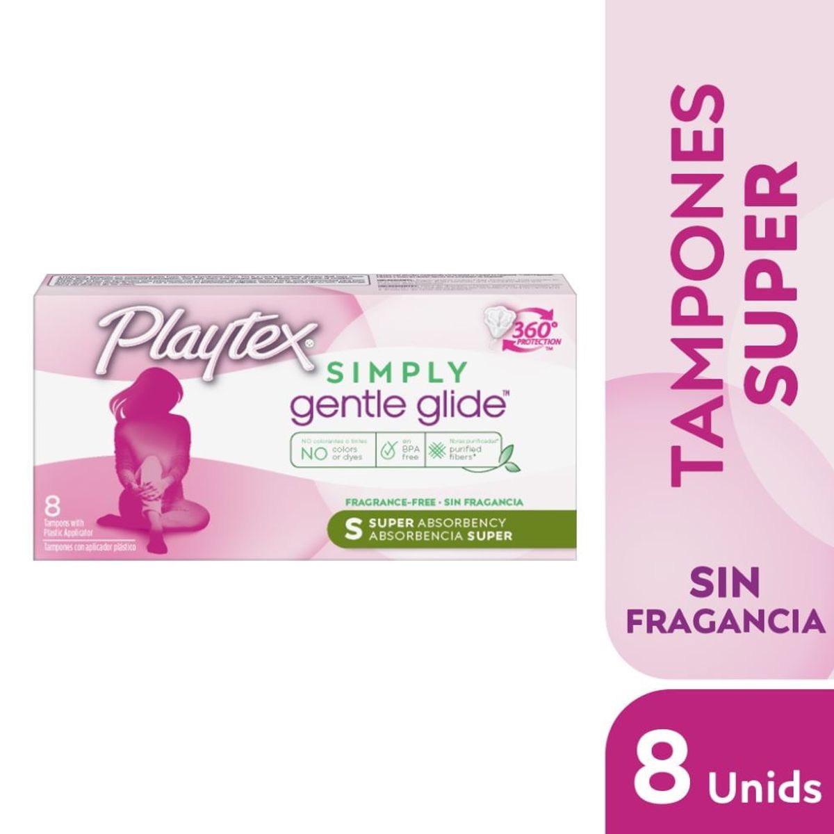 PLAYTEX - Tampones Playtex Simply Gentle Glyde Super X 8und