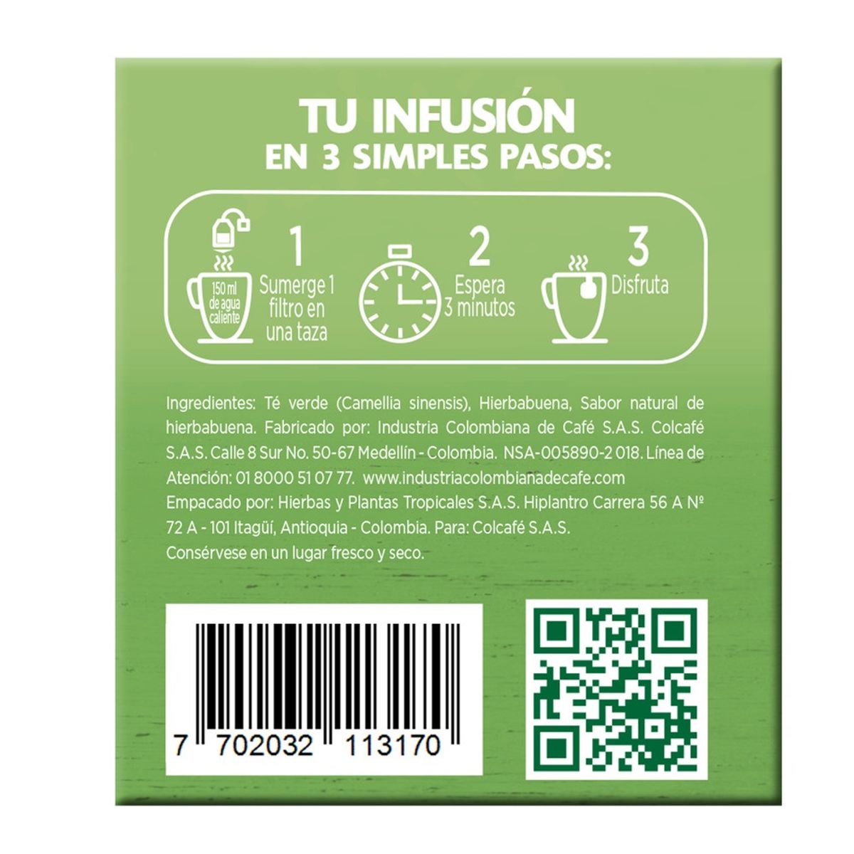 TOSH - Te Tosh Verde Hierbabuena X 1.2g X 20und