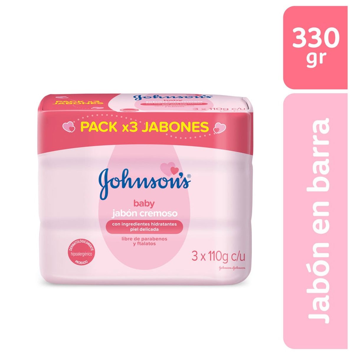 JOHNSON'S BABY - JABON JOHNSONS BABY CREMOSO 110G X 3UND