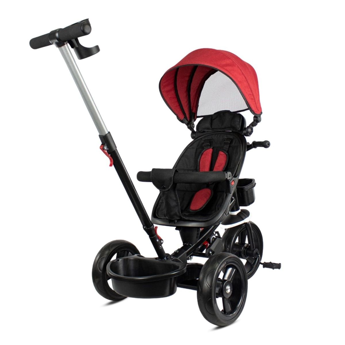 PRINSEL - Triciclo Paseador Asiento 360 Sun Prinsel 3 en 1 Rojo