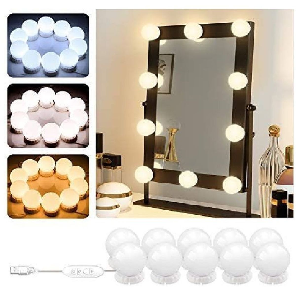 SKY - Bombillos para espejo tocador hollywood led