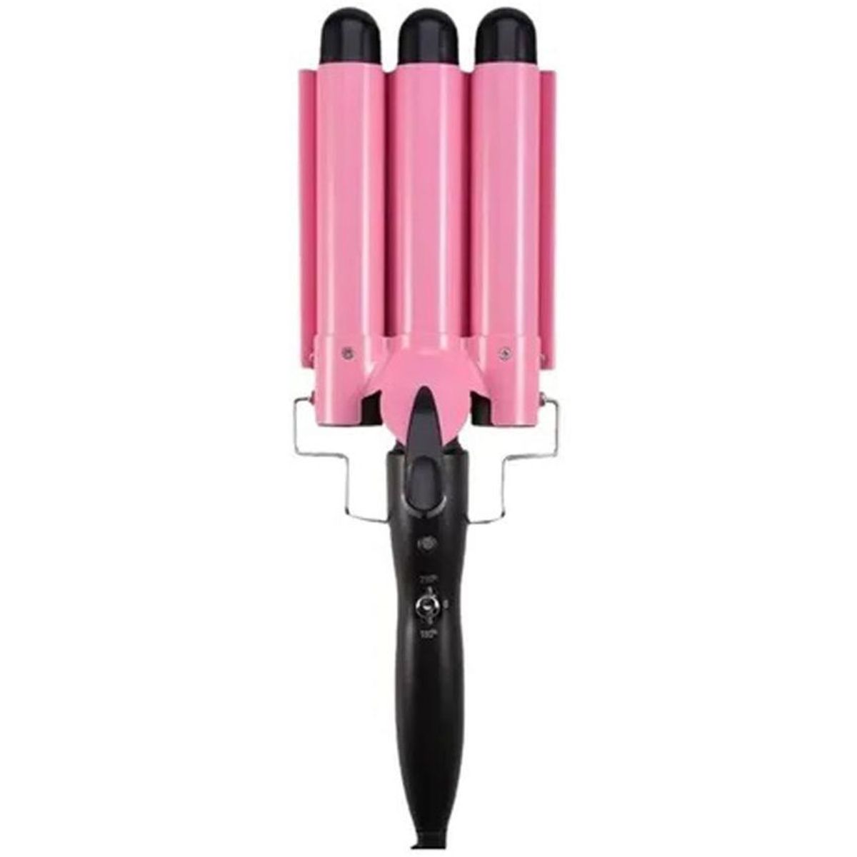 GENERICO - Cepillo secador en combo + rizadora sirena 3 tubos