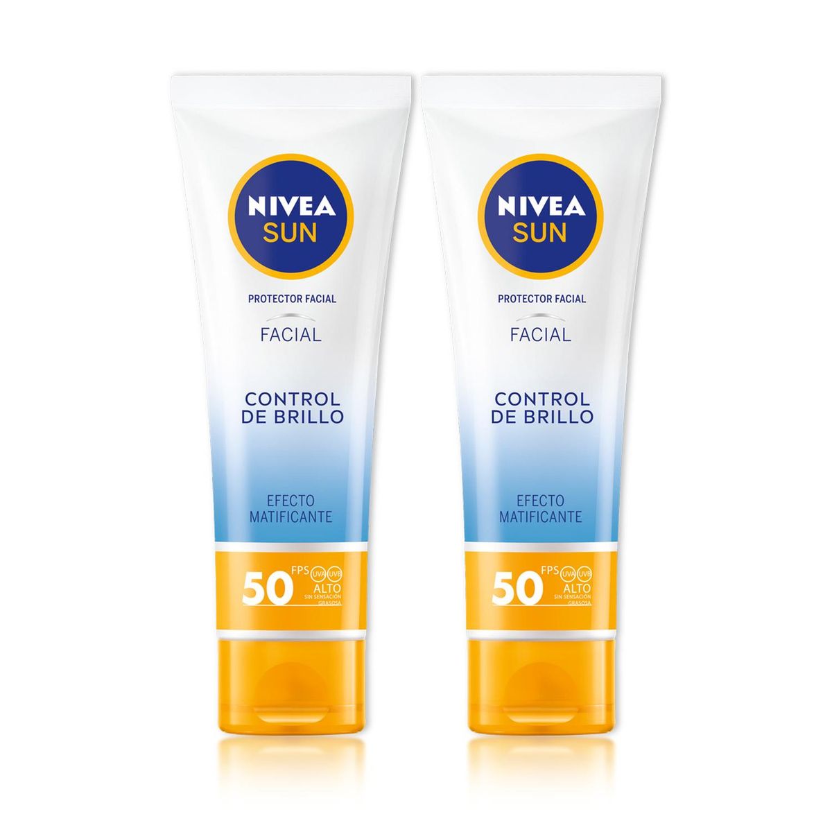 NIVEA - Nivea Bloqueador Anti-brillo Facial Fps 50 50ml x2