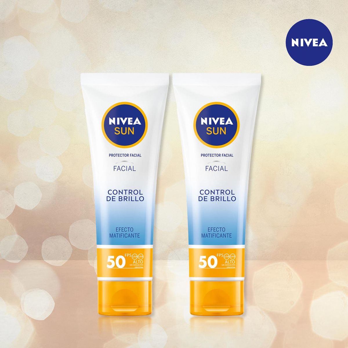 NIVEA - Nivea Bloqueador Anti-brillo Facial Fps 50 50ml x2