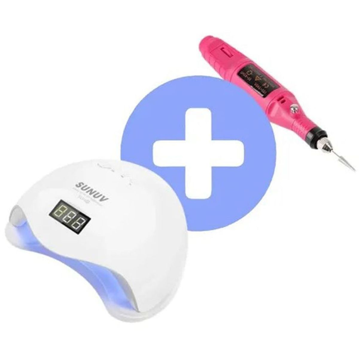 GENERICO - Combo lampara led/uv uñas 48 wats + kit pulidor