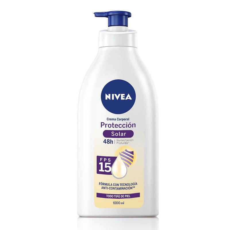 NIVEA - Crema Corporal Nivea Protección Solar FPS 15 1000 ml