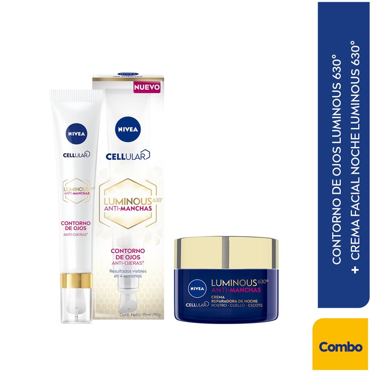NIVEA - Combo NIVEA Luminous ANTIMANCHAS contorno de ojos y crema de noche