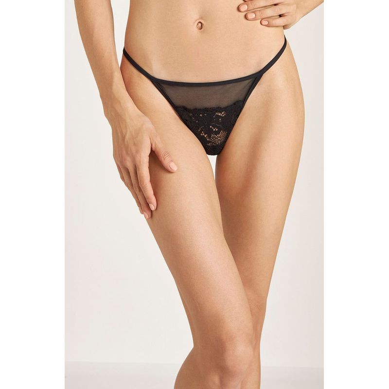 TOUCHE LINGERIE - PANTY BRASILERO EN ENCAJE Y TUL