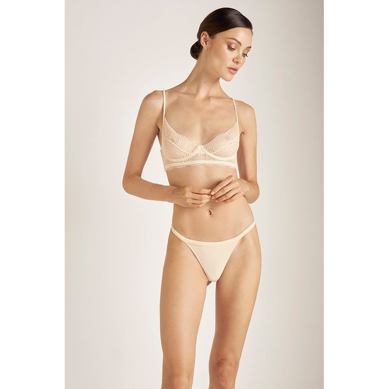 TOUCHE LINGERIE - PANTY BRASILERO EN MICROFIBRA Y ENCAJE