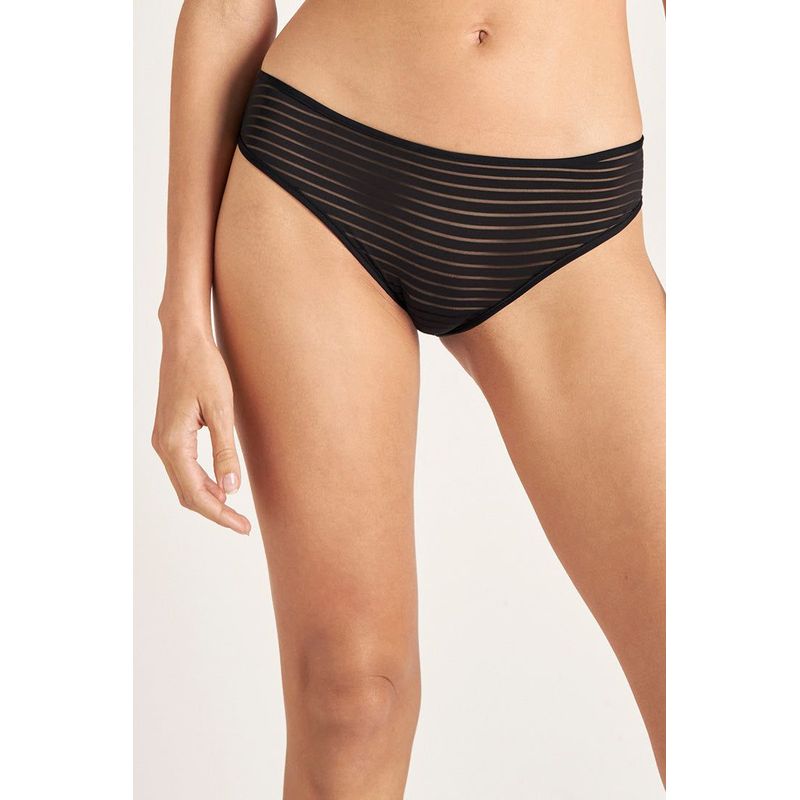 TOUCHE LINGERIE - PANTY DE RAYAS Y ARO EN ORO