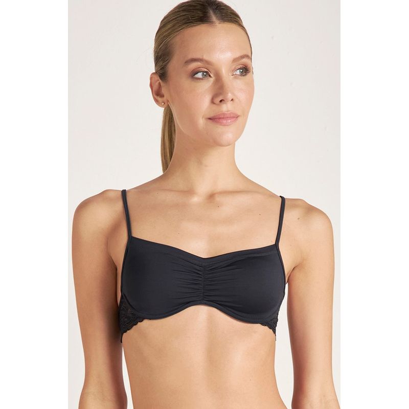TOUCHE LINGERIE - BRASIER TIPO TOP EN MICROFIBRA Y ENCAJE