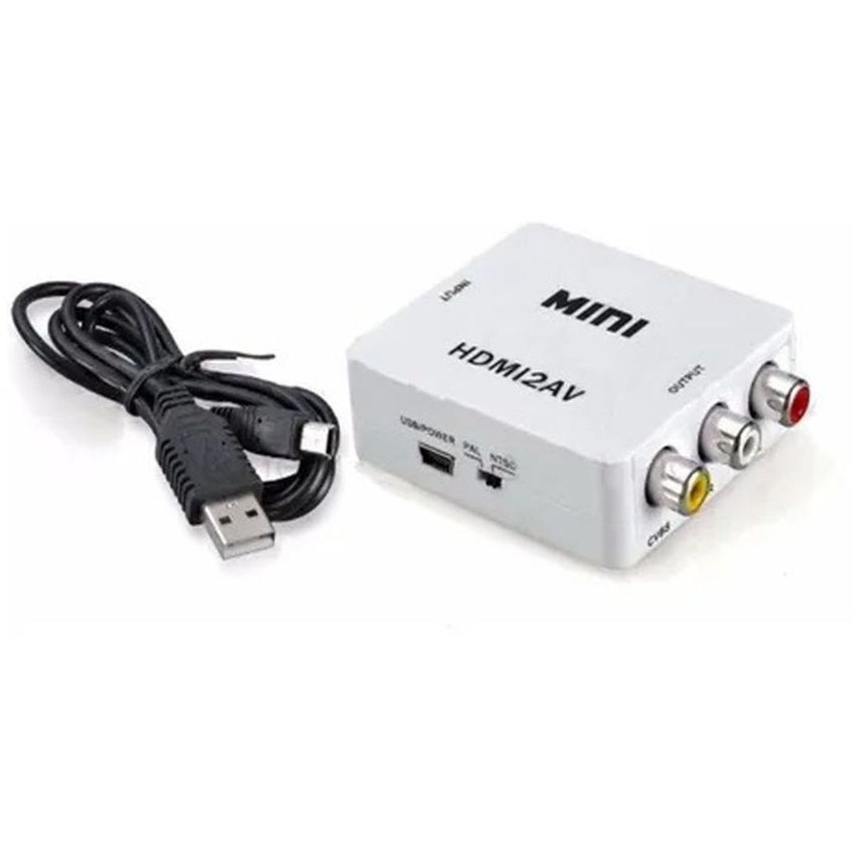 GENERICO - Convertidor adaptador de hdmi a rca video version 1080p