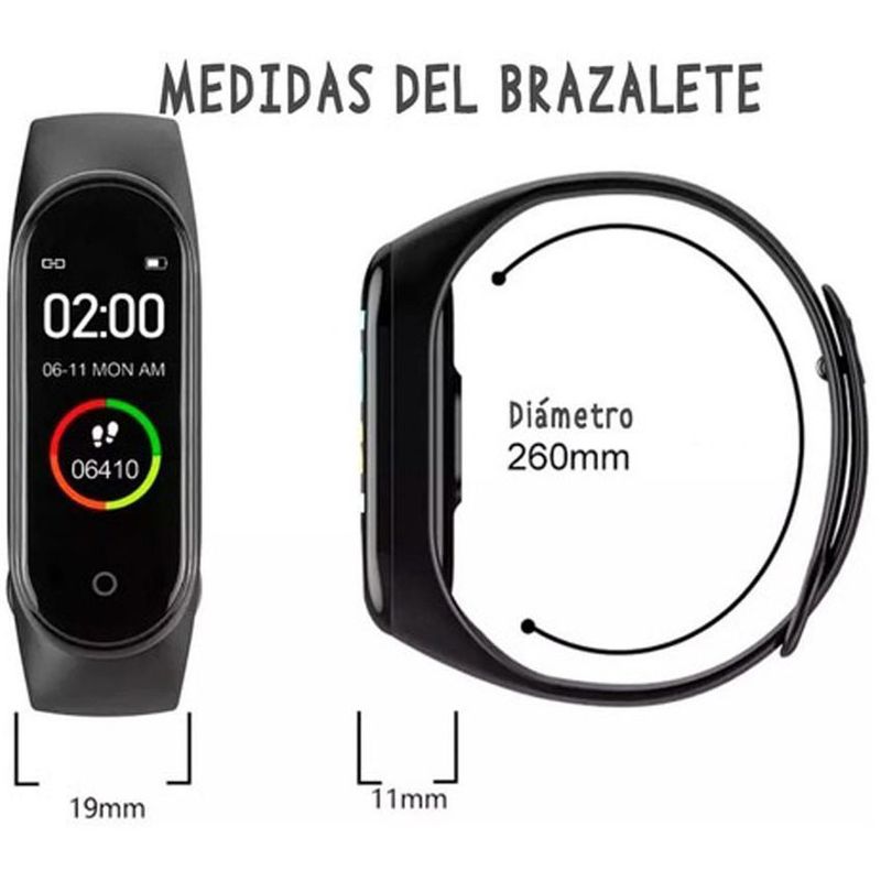 Brazalete inteligente pulsera reloj contador pasos calorías