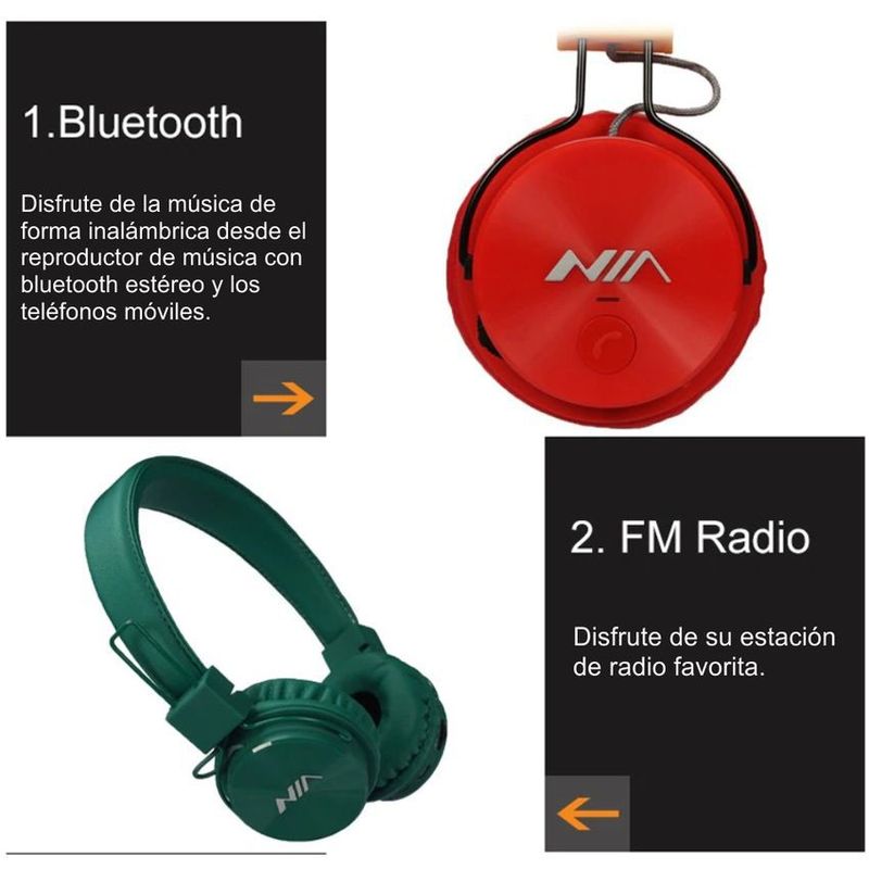 Wireless Bluetooth Headphones Audifonos Nia X3 Nia Audifonos Sales