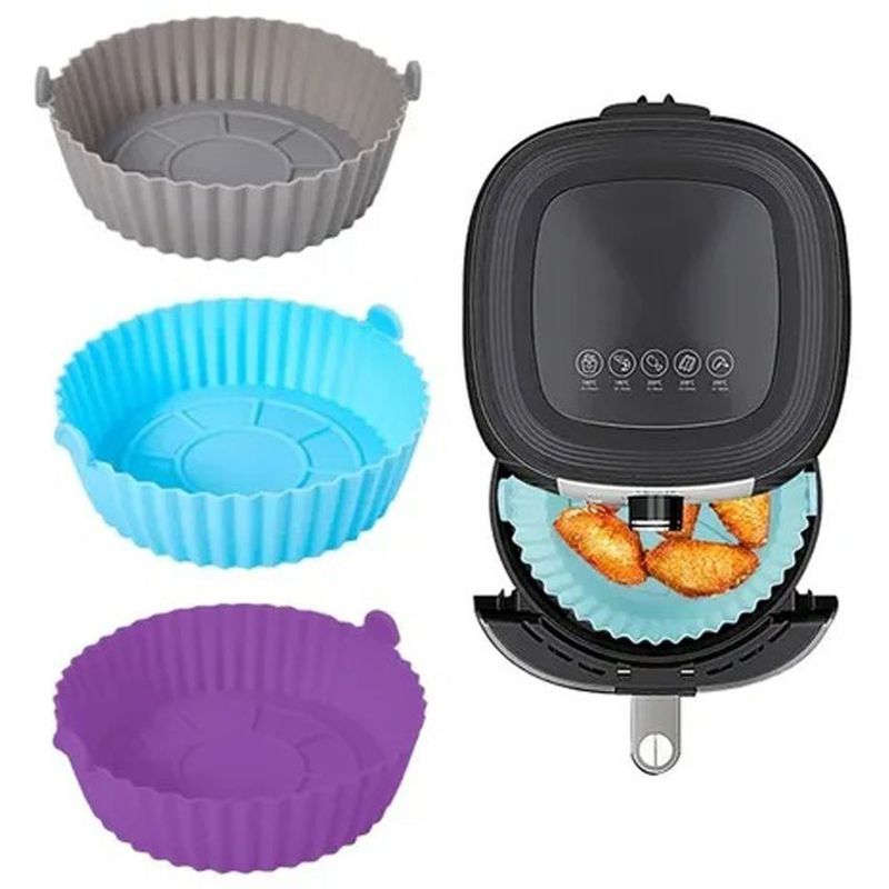 GENERICO - Canastilla silicona olla freidora air fryer reutilizable
